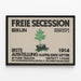 Plakat der Freien Secession Berlin 1914 – Ausstellung Kurfürstendamm — gerahmtes Bild an der Wand