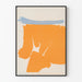 Abstraktes orange-blaues Poster Friedel Dzubas