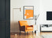 Abstraktes orange-blaues Poster Friedel Dzubas