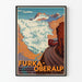 Vintage-Poster Furka-Oberalp Schweiz – Wanddekoration mit Bergen und Zug im Retro-Stil