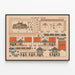 Vintage-Poster Bauwerk Bahnhof Amerikanisch Maryland — gerahmtes Bild an der Wand