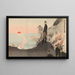Offiziere und Männer, die den Sonnenaufgang beim Bivouac in den Bergen von Port Arthur bewundern - Ogata Gekkō — gerahmtes Bild an der Wand