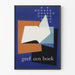 Vintage-Design-Poster offenes Buch - gebe ein Buch
