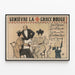 Vintage-Poster Génievre Roter Kreuz - Retro-Wanddekoration — gerahmtes Bild an der Wand