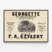 Vintage-Poster Georgette oder Das Mühlentor von Fontenoy - Operetten-Bouffe Dekor — gerahmtes Bild an der Wand