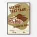 Vintage-Poster Wanddekoration Get Out That Tank Behind The Barn