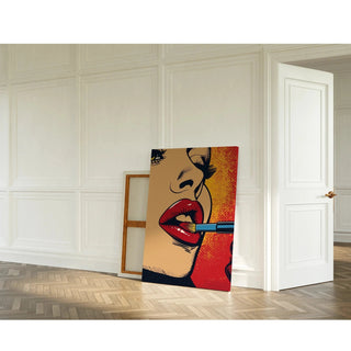 Pop Art Bild - Lippenstift | Kunstdruck Wanddekoration Bild Plakat Kopie