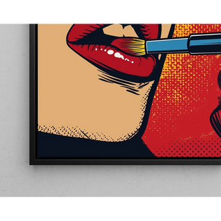 Pop Art Bild - Lippenstift | Kunstdruck Wanddekoration Bild Plakat Kopie