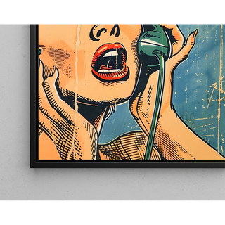 Pop Art Bild - Überraschung am Telefon | Kunstdruck Wanddekoration Bild Plakat Kopie