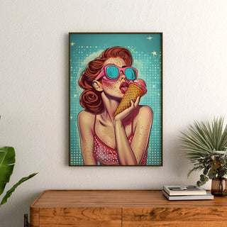 Pop Art Bild - Sommerliche Sanftheit | Kunstdruck Wanddekoration Bild Plakat Kopie