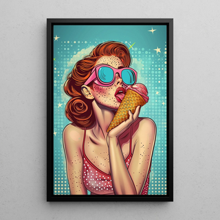 Pop Art Bild - Sommerliche Sanftheit | Kunstdruck Wanddekoration Bild Plakat Kopie