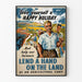 Vintage-Poster Landwirtschaftskampagne Helfen Sie unseren Landwirten