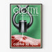 Vintage-Werbeplakat Glottyl stoppt den Husten