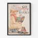 Vintage-Poster 'Go Exploring in Books' – Kinderwanddekoration