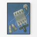 Künstlerischer mechanischer organischer Vintage-Poster