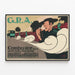 Vintage-Poster Combustor G.R.A. Auto ohne Rauch und Geruch — gerahmtes Bild an der Wand