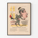 Vintage-Poster mit Karikatur eines Universitätsabsolventen