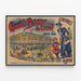 Vintage-Poster vom Großen Bazar von Lyon Wanddekoration — gerahmtes Bild an der Wand