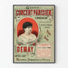 Vintage-Poster Großes Pariser Konzert 37 Faubourg Saint-Denis
