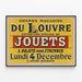 Vintage-Poster der Großen Kaufhäuser des Louvre - Sonderausstellung Spielzeug — gerahmtes Bild an der Wand