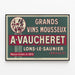 Vintage-Poster Große Schaumweine A. Vaucheret Lons-le-Saunier — gerahmtes Bild an der Wand