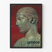Vintage-Poster antike griechische Skulptur, männliches Profil