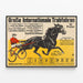 Vintage-Poster Internationaler Trabrennen im Prater — gerahmtes Bild an der Wand