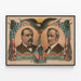 Vintage-Poster für die Präsidentschaftskampagne Grover Cleveland & Thos A. Hendricks — gerahmtes Bild an der Wand