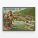 Vintage-Poster der Gütermann & Co Fabrik - Industrielle Wanddekoration — gerahmtes Bild an der Wand