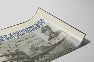 Polnischer Militär-Propagandaposter – Stärke und Widerstand — Ansicht des Kunstwerks