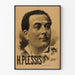 Vintage-Poster Porträt von H. Plessis - Retro-Wanddekoration