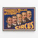 Vintage-Poster Circus Hagenbeck Wallace und Forepaugh Sells Bros — gerahmtes Bild an der Wand