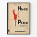Vintage-Poster Familien Hahnepeter - minimalistisches Grafikdesign