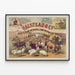 Vintage-Poster von Halstead & Co. Beef & Pork Packers für Wanddekoration — gerahmtes Bild an der Wand