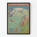 Vintage-Poster Hamburg-Amerika-Linie - Nordische Kreuzfahrtenkarte
