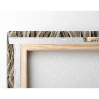 Tableau Bohème - Beige und schwarze Wellen | Kunstdruck Wanddekoration Bild Kopie