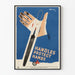 Vintage-Sicherheits-Poster „Griffe schützen die Hände“