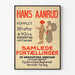 Vintage-Poster Hans Aanrud - Norwegische Literatursammlung