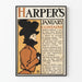 Vintage-Poster Harper's Januar - Mode- und Literaturillustration