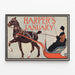 Vintage-Poster von Harper's Januar mit Pferd und Schlitten — gerahmtes Bild an der Wand