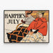 Vintage-Poster Harper's Juli von Edward Denfield — gerahmtes Bild an der Wand