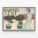 Harper's Juni - Vintage-Poster mit Frau und Rosen, dekoratives Poster — gerahmtes Bild an der Wand