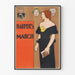 Vintage-Poster Harper's March elegante Frau in schwarzem Kleid
