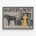 Vintage-Poster Harper's November - Elegante Wanddekoration im Retro-Stil — gerahmtes Bild an der Wand