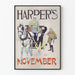 Vintage-Poster Harper's November - Illustration von Pferd und Kutsche