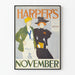 Harper's November Vintage-Poster für Universitsport