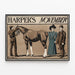 Harper's November-Poster - Vintage-Wanddekoration mit Pferd und Figuren — gerahmtes Bild an der Wand