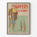 Vintage-Poster Harper's Oktober mit Illustration von Kaninchen und Leser