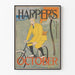Vintage-Poster Harper's Oktober - Retro-Radfahrer Wanddekoration