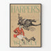Vintage-Poster von Harper's Weekly mit Reiter und herabstürzendem Pferd
